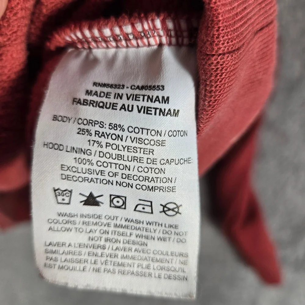 Nike Womens Sportswear Essential Hoodie Rust Red Pullover Logo Medium 932111-652